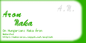 aron maka business card